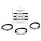 2-in-1 Bracelet Hair Tie Set - Black/Silver