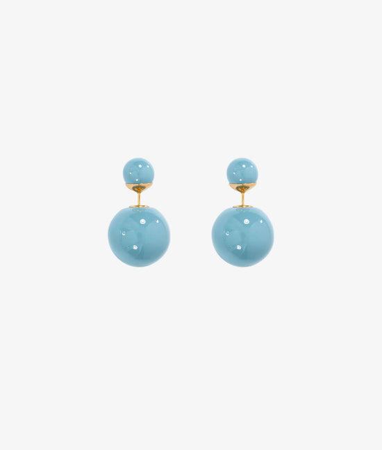 Double Ball Earring - French Blue (PRE-SALE)