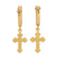 Cross Hoop Earrings