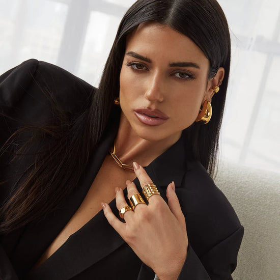 Pyramid Cigar Band Ring