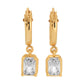 Classic Emerald Cut Huggies