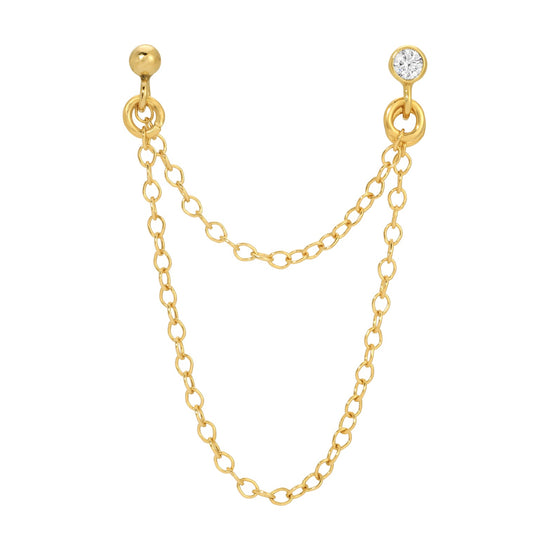 Double Stud Ear Chain - CZ
