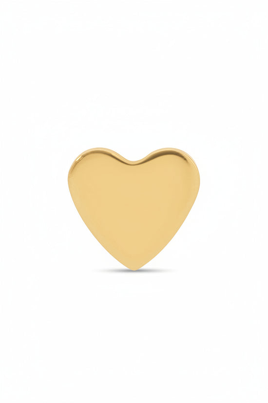 Single 14K Heart Stud