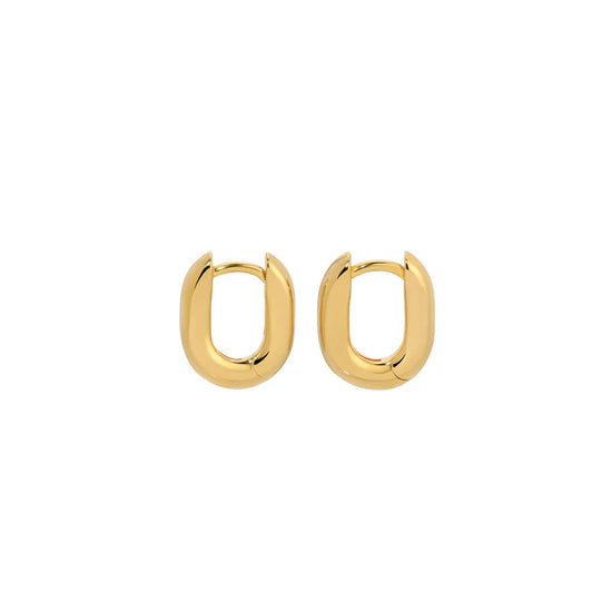 Icon Oval Hoops - Gold Petite
