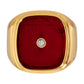 Art Deco Signet Ring - Red