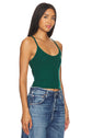 Silk Knit U Tank - Malachite