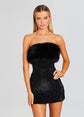 Torin Sequin Fur Dress