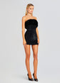 Torin Sequin Fur Dress