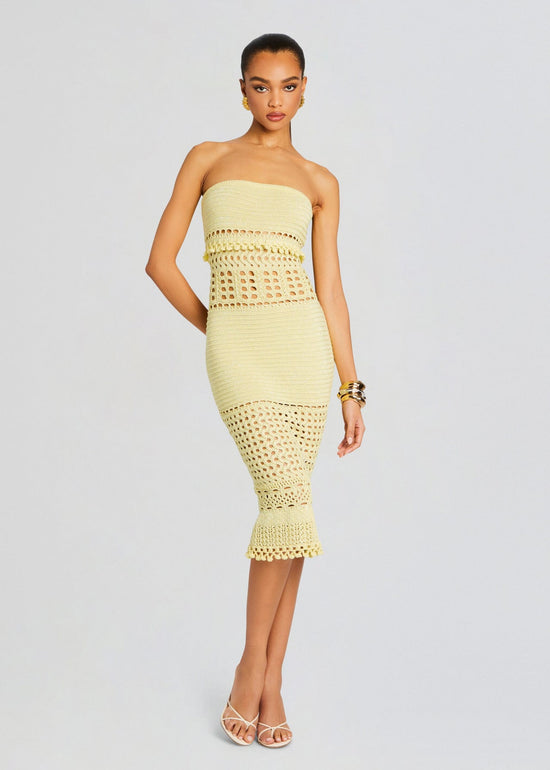 Caroline Knit Crochet Dress (PRE-SALE)