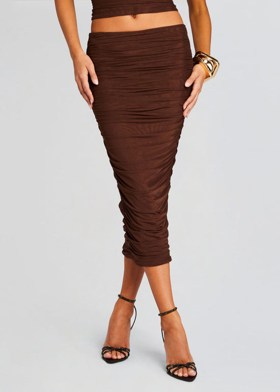 Pia Mesh Midi Skirt