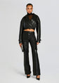 Koda Vegan Leather Cropped Trench