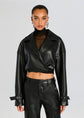 Koda Vegan Leather Cropped Trench