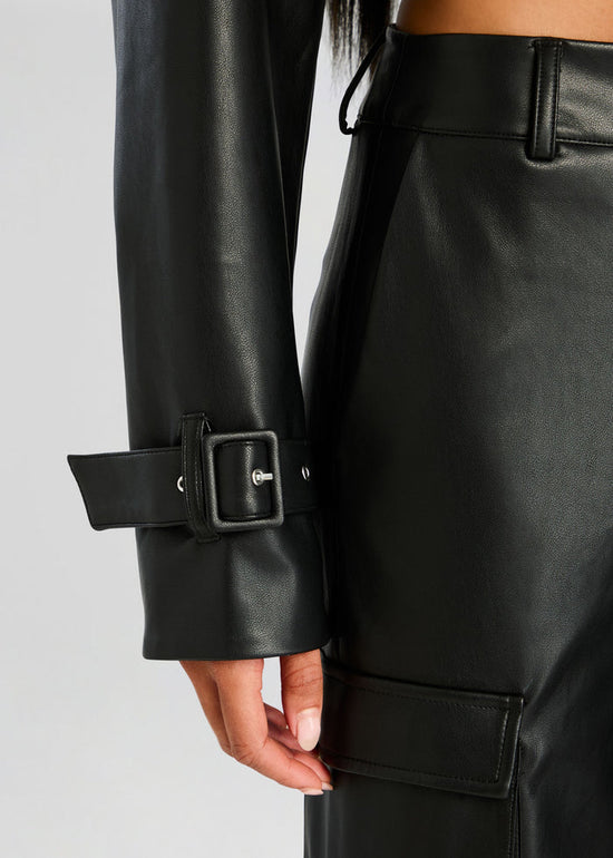 Koda Vegan Leather Cropped Trench (PRE-SALE)