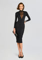 Priyanka Mesh V-Cut Midi Dress