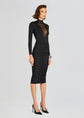 Priyanka Mesh V-Cut Midi Dress