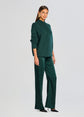 Viva Satin Pants - Evergreen