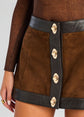 Lisbeth Suede Leather Skirt (PRE-SALE)