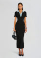 Reye Knit Maxi Dress - Black/Coastline