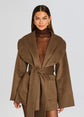 Dulcetta Wool Coat - Sable Brown