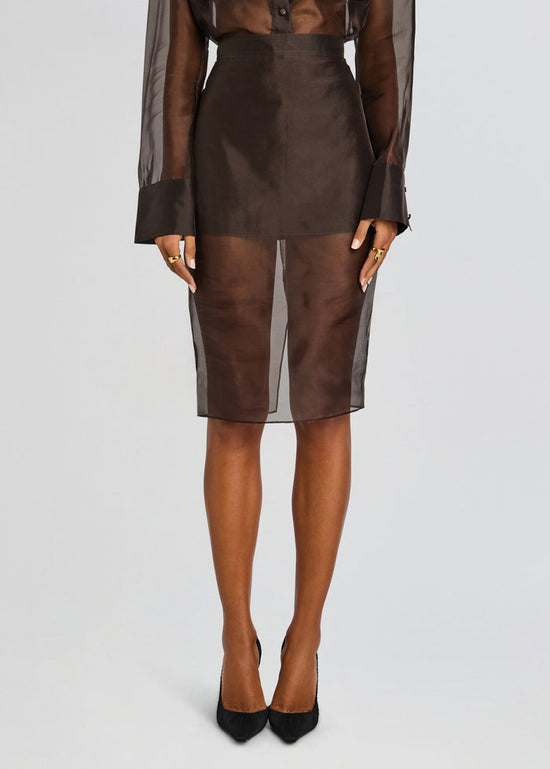 Elda Silk Midi Skirt