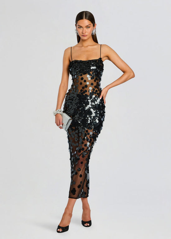 Mischa Sequin Dress - Black (PRE-SALE)