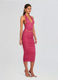 Pia Mesh Midi Skirt - Sangria