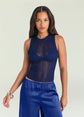 Jori Rib Knit Tank - Mariner Blue