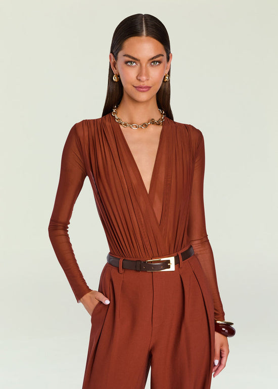 Agnes Mesh Bodysuit - Copper Clay (PRE-SALE)