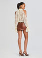 Valerie Leather Skirt - Cigar (PRE-SALE)