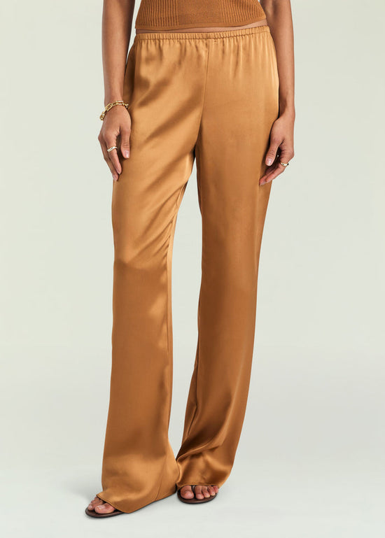 Lillian Satin Pant - Dune