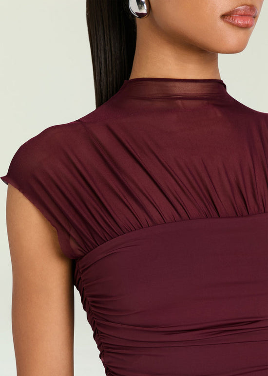Paola Mini Dress - Bordeaux (PRE-SALE)