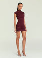 Paola Mini Dress - Bordeaux (PRE-SALE)