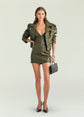 Beyza Leather Dress - Olivewood (PRE-SALE)