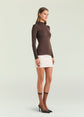 Shuri Mini Dress - Dark Brown/Eggshell (PRE-SALE)