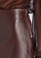 Valerie Leather Skirt - Mahogony
