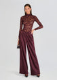Rhidi Lace Top - Bordeaux