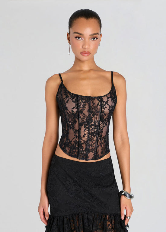 Romi Lace Bustier - Black (PRE-SALE)