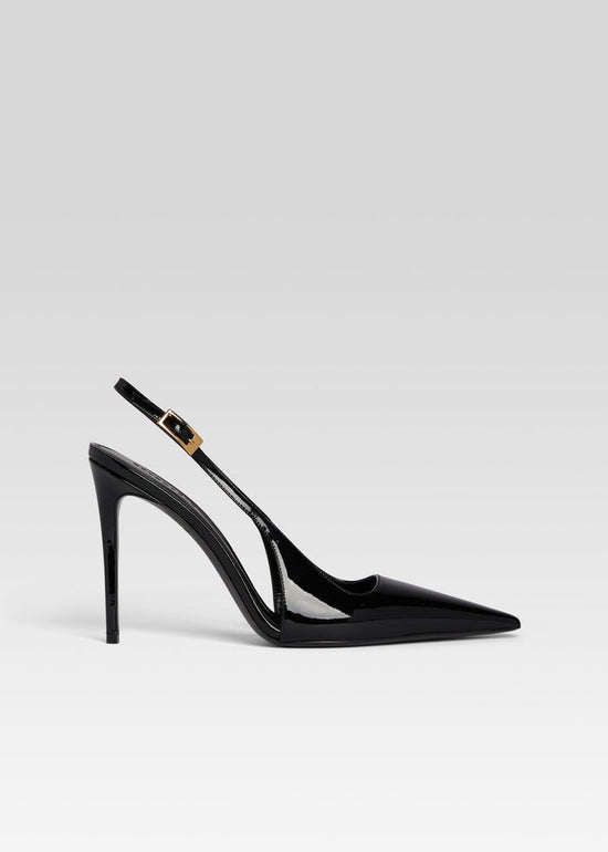 Gwyneth Leather Slingback - Black (PRE-SALE)