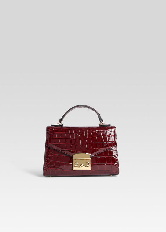 Renee Bag - Burgundy Croco