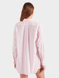 Embroidered Oversized Shirt - Pink Cabana Stripe