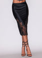 Juliet Lace Silk Skirt - Black (PRE-SALE)