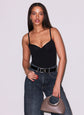 Jersey Built-In Bra Cami - Black (PRE-SALE)