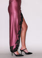 Juliet Lace Asymmetrical Skirt - Pink Truffle