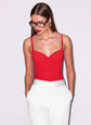 Jersey Built-In Bra Cami - Rouge