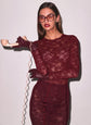 Le Stretch Lace Long Sleeve Bodysuit