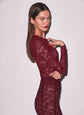 Le Stretch Lace Long Sleeve Bodysuit