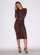 Le Stretch Lace Pencil Skirt - Cocoa Plum (PRE-SALE)