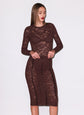 Le Stretch Lace Pencil Skirt - Cocoa Plum (PRE-SALE)