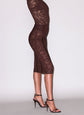 Le Stretch Lace Pencil Skirt - Cocoa Plum (PRE-SALE)