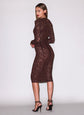 Le Stretch Lace Pencil Skirt - Cocoa Plum (PRE-SALE)
